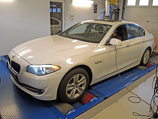 BMW F10 525d 204LE chiptuning teljesítménymérés